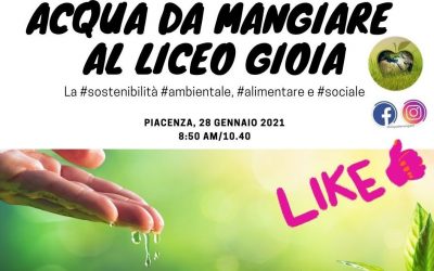 Sostenibilità ambientale e alimentare, il progetto Acqua da Mangiare inizia dal Liceo Gioia di Piacenza