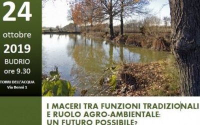 MACERI TRA FUNZIONI TRADIZIONALI E RUOLO AGRO-AMBIENTALE: UN FUTURO POSSIBILE? 24 ottobre 2019 ore 9.30, TORRI DELL’ACQUA, via Benni 1, Budrio