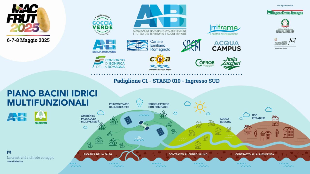 DOMANI TAJANI INTERVIENE A CONFERENZA ORGANIZZATIVA ANBI AL MACFRUT DI RIMINI