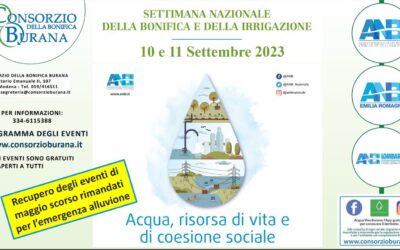 10 SETTEMBRE: APERTURA STRAORDINARIA DEGLI IMPIANTI DEL BURANA. 11 SETTEMBRE DIBATTITO PUBBLICO