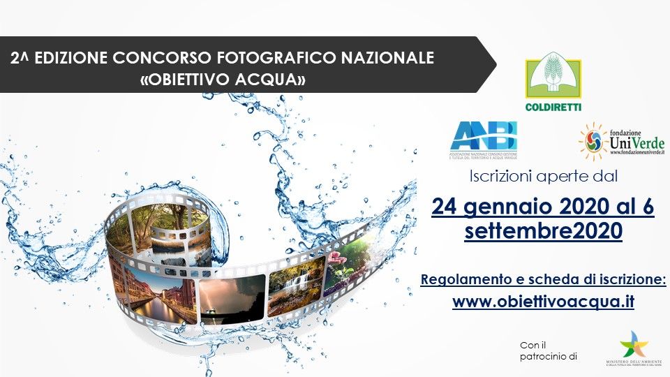 RINVIATI LA SETTIMANA NAZIONALE DELLA BONIFICA E DELL’IRRIGAZIONE ED IL CONCORSO FOTOGRAFICO OBIETTIVO ACQUA