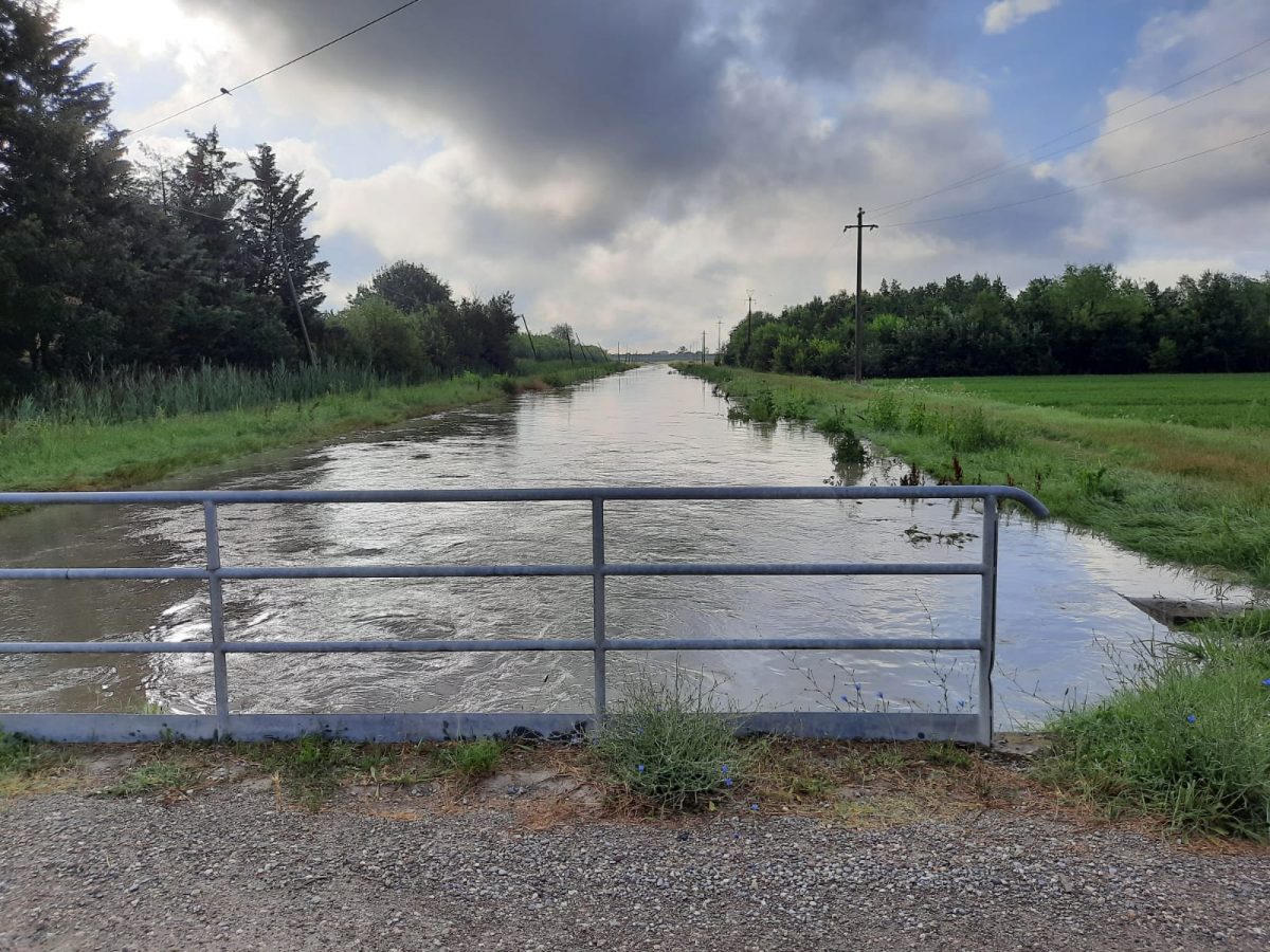 ONDATA “STORICA” DI MALTEMPO ESTIVO : EMILIA CENTRALE IN AZIONE CON 40 UOMINI E MEZZI PER L’INTERA NOTTE