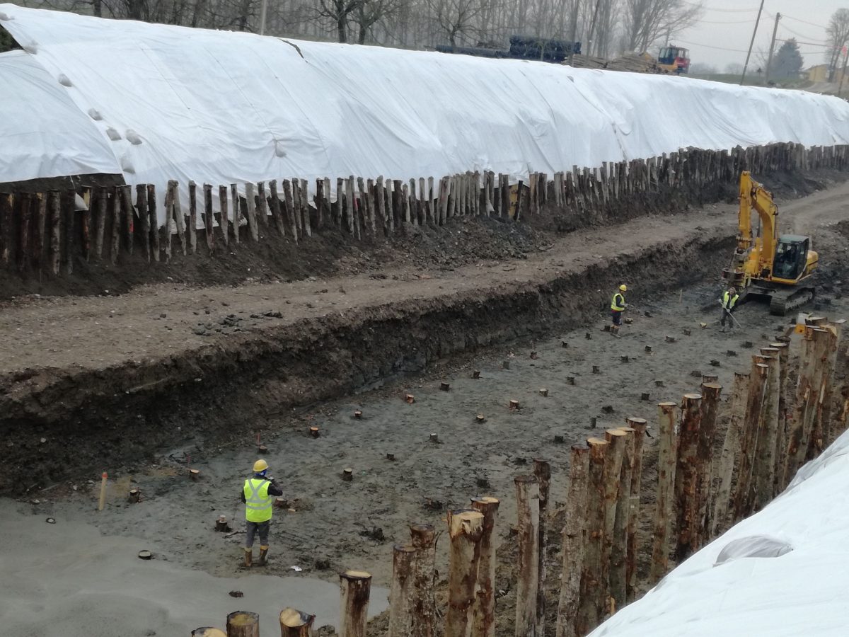 BONIFICA PARMENSE: IL MAXI CANTIERE DI BOCCA D’ENZA PROSEGUE A PIENO RITMO