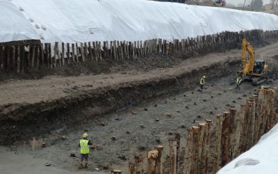 BONIFICA PARMENSE: IL MAXI CANTIERE DI BOCCA D’ENZA PROSEGUE A PIENO RITMO