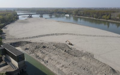 Detriti dal Po: ancora sabbie record all’impianto di Boretto. Emilia Centrale al lavoro per garantire l’irrigazione in tempo