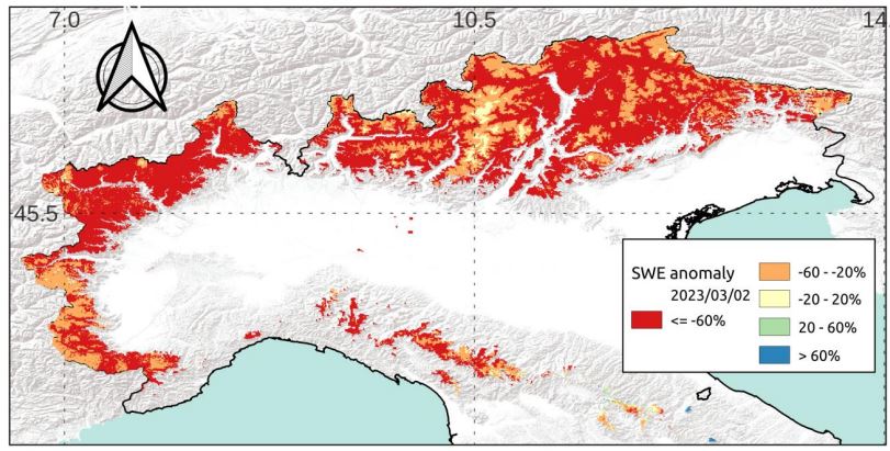 STA FINENDO IN ANTICIPO ANCHE LA NEVE – ITALIA DEL NORD SEMPRE PIU’ ASSEDIATA DALLA SICCITA’