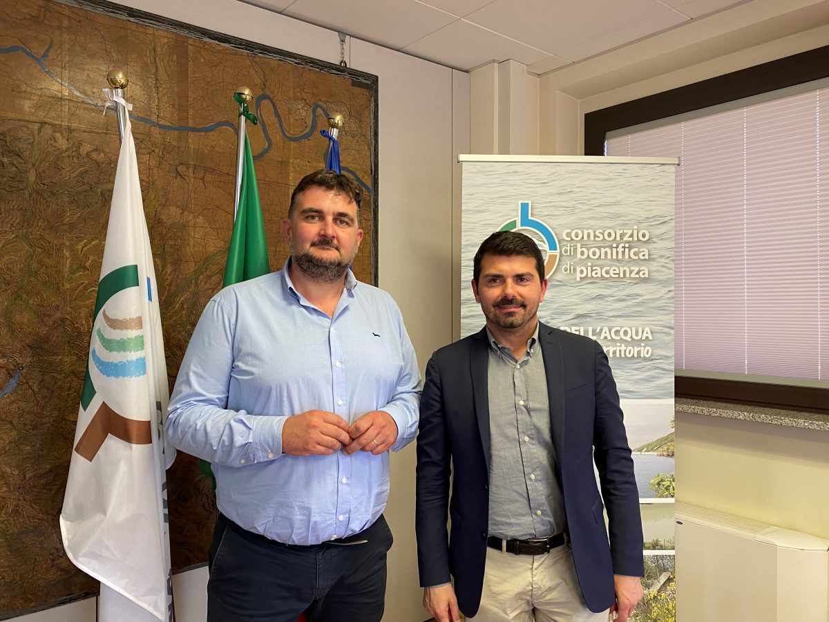 L’Assessore all’Agricoltura della Regione Emilia Romagna Alessio Mammi in visita al Consorzio di Bonifica di Piacenza