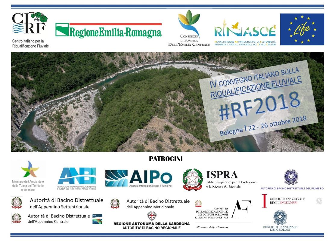 #RF2018 – 22 ottobre: LA GESTIONE INTERGRATA DEI CORSI D’ACQUA NEI CONSORZI DI BONIFICA