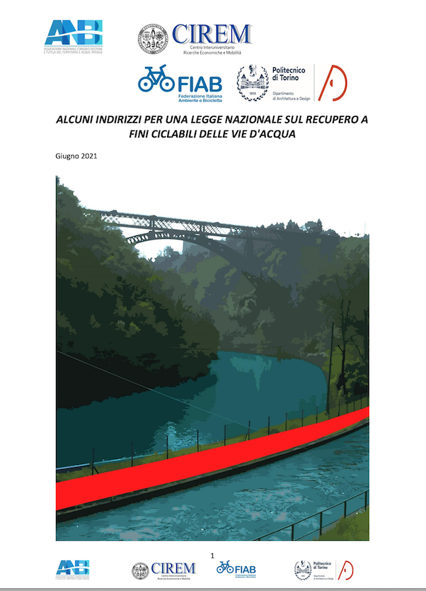 IN OCCASIONE DELLA SETTIMANA NAZIONALE DELLA BONIFICA E DELL’IRRIGAZIONE UN CONCRETO CONTRIBUTO AL TURISMO SOSTENBILE: FIAB, ANBI, UNIVERSITA’ CAGLIARI, POLITECNICO TORINO PRESENTANO LINEE GUIDA PER UTILIZZO VIE D’ACQUA A FINI CICLABILI