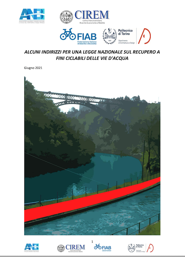 IN OCCASIONE DELLA SETTIMANA NAZIONALE DELLA BONIFICA E DELL’IRRIGAZIONE UN CONCRETO CONTRIBUTO AL TURISMO SOSTENBILE: FIAB, ANBI, UNIVERSITA’ CAGLIARI, POLITECNICO TORINO PRESENTANO LINEE GUIDA PER UTILIZZO VIE D’ACQUA A FINI CICLABILI