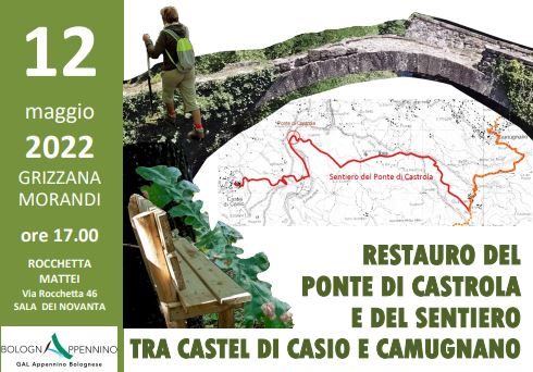 Presentazione del progetto di restauro del Ponte di Castrola. L’appuntamento è per giovedì 12 maggio dalle ore 17.00 presso la Rocchetta Mattei, a Grizzana Morandi