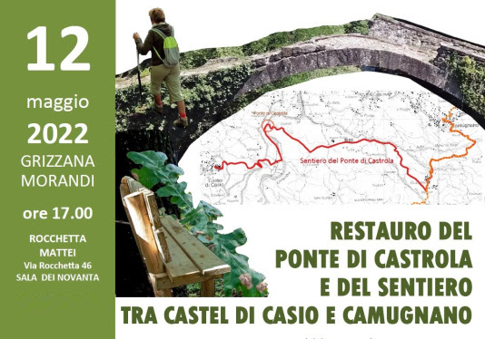 Restauro del Ponte di Castrola – incontro pubblico alla Rocchetta Mattei – 12 maggio 2022, ore 17