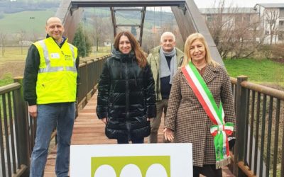   Taglio del nastro per il restauro della passerella ciclo-pedonale a Pianoro