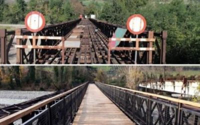 VALSAMOGGIA: rinato il ponte Bailey, una struttura totalmente rimessa a nuovo, un intervento di manutenzione straordinaria della Bonifica Renana