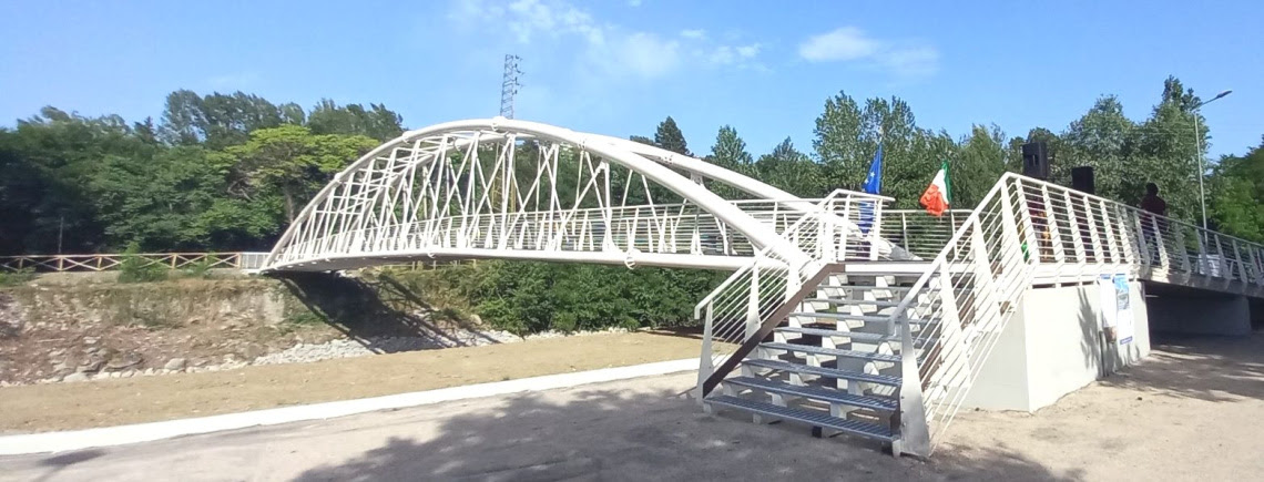 Nuovo ponte ciclo-pedonale in Appennino, realizzato dalla Renana