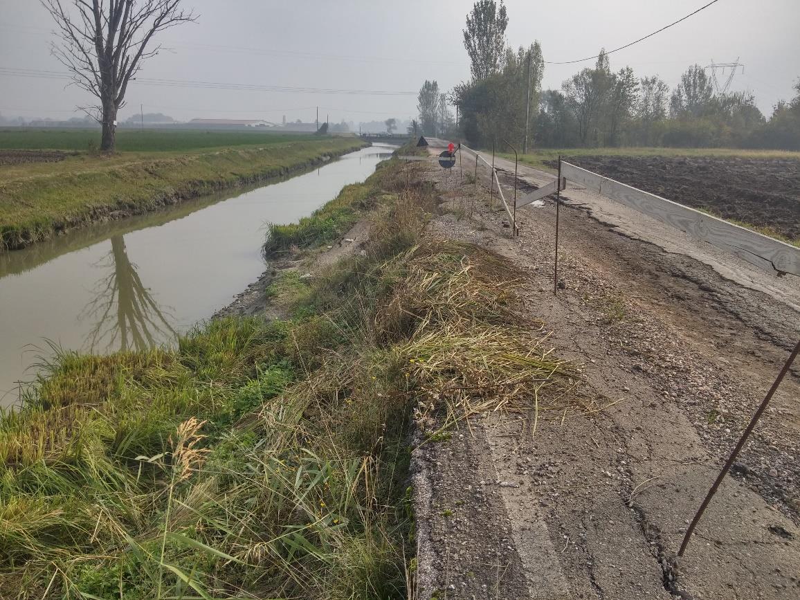 Mirandola: Burana al lavoro per la ripresa frane sui canali